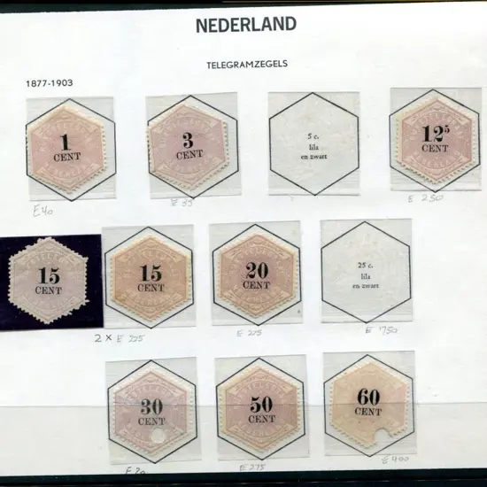 Netherlands 1877/1903 Telegram hexagonal issue in ...