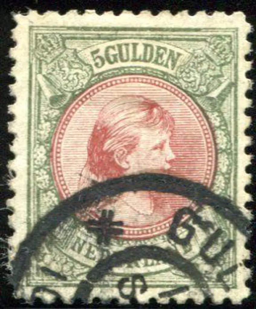 Netherlands 1896 5g red brown & bronze green ... Image 1++