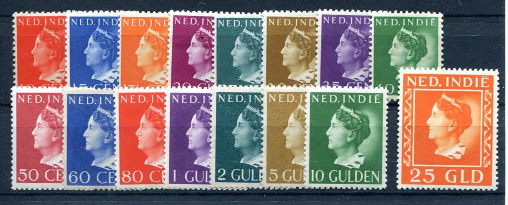 Netherlands Indies 1941 Queen Wilhelmina complete ... Image 1++