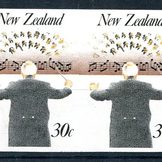 New Zealand 1986 30c Music imperforate horizontal ...