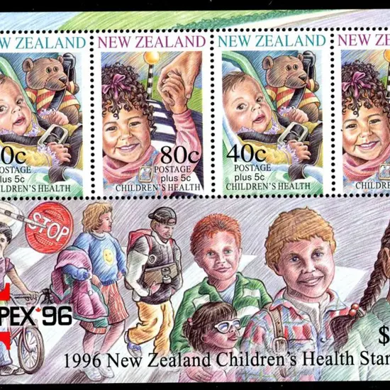 New Zealand 1996 Health Miniature Sheet with the ...
