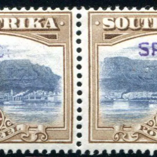 South Africa 1927/28 2d to 10/- bi-lingual pairs ...