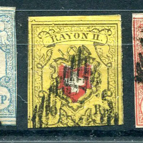 Switzerland 1850/52 Rayon I, II & III good to fine ...