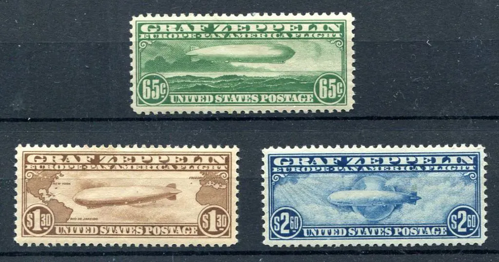 USA 1930 Graf Zeppelin set of 3 to $2.60. Fresh ... Image 1++
