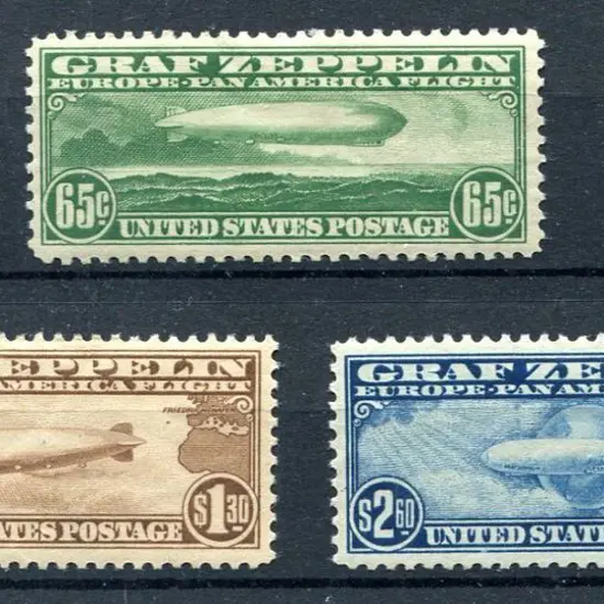 USA 1930 Graf Zeppelin set of 3 to $2.60. Fresh ...
