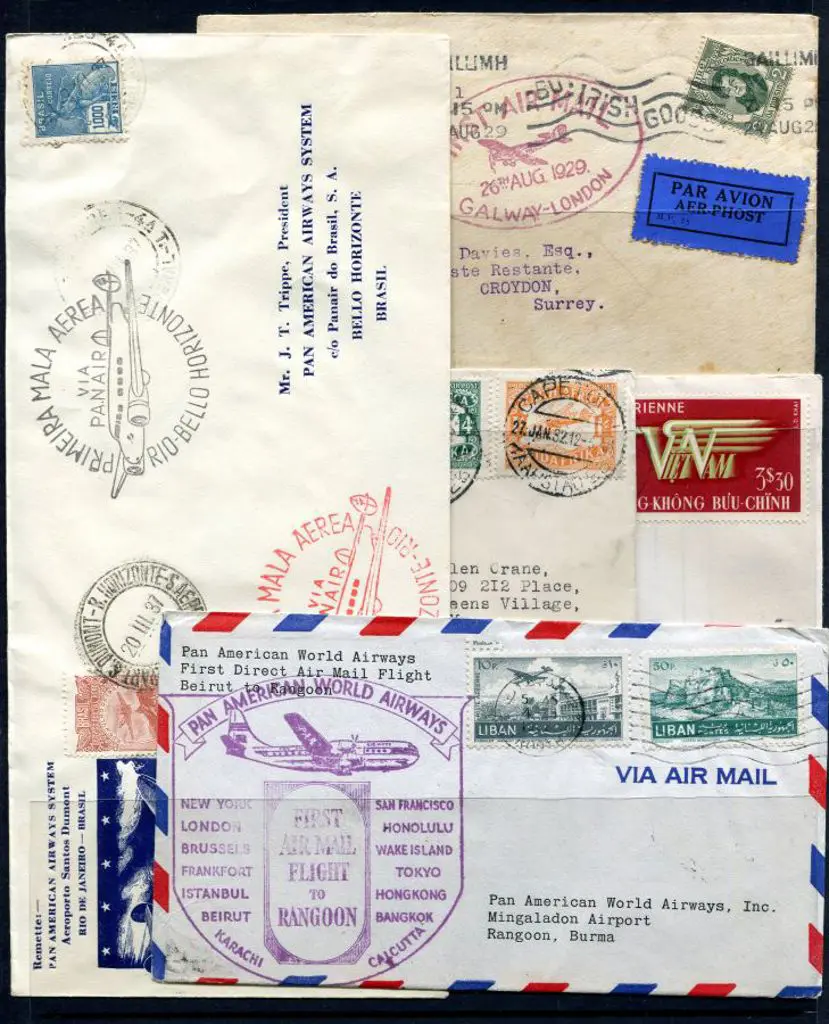1929-1953 First flight covers from Lebanon, USA, ... Image 1++