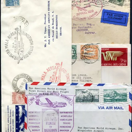 1929-1953 First flight covers from Lebanon, USA, ...