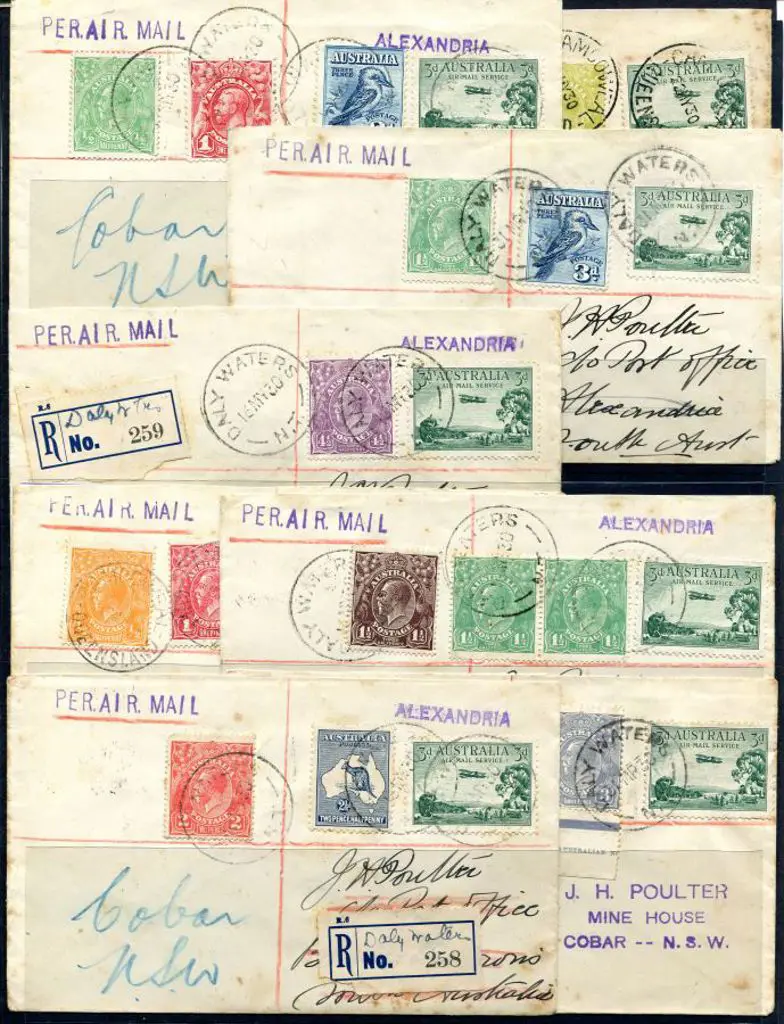 1930 (Feb-May) Group of Registered covers carried ... Image 1++