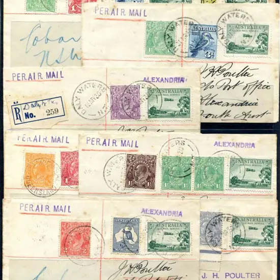 1930 (Feb-May) Group of Registered covers carried ...