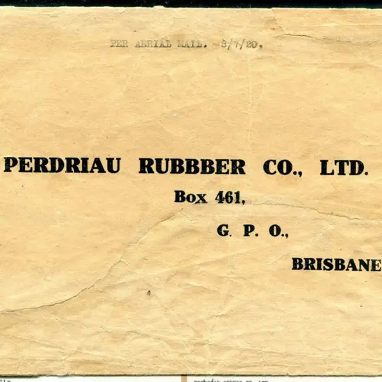 1920 (9th July) Sydney to Brisbane "Perdriau ...