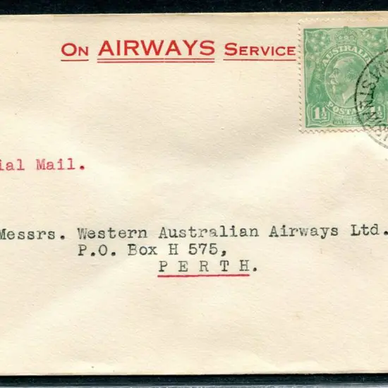 1924 (15th Jan) Broome to Perth on first North ...