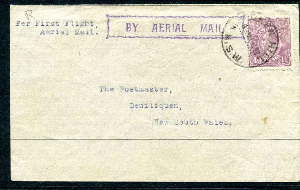 1925 (21st July) Broken Hill to Deniliquen "Per ... Image 1++
