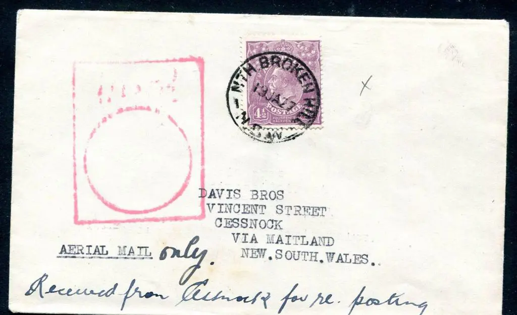 1926 (March) Davis Bros cover addressed to ... Image 1++
