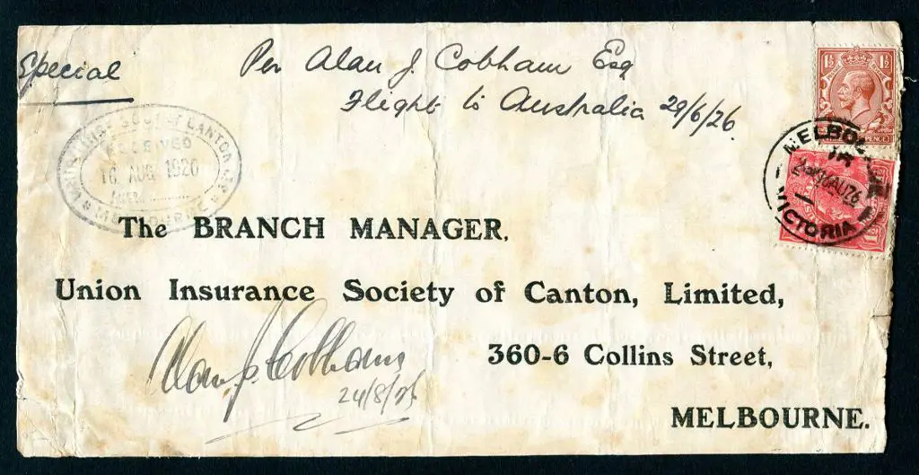 1926 (30th June) England to Australia & return ... Image 1++