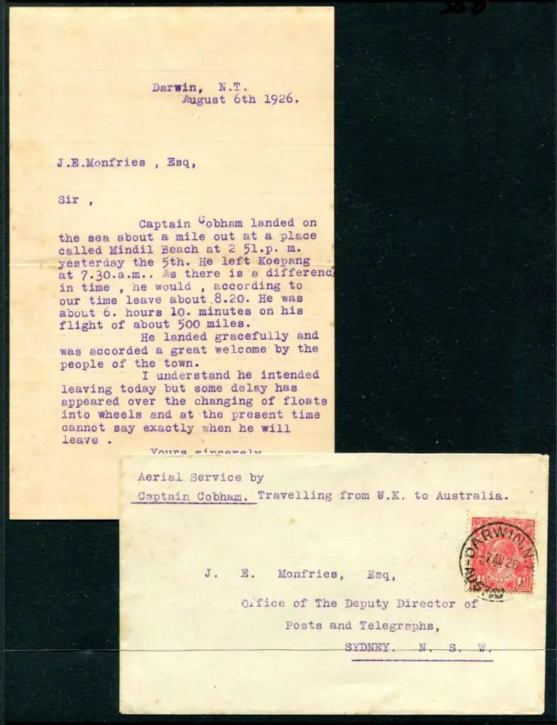 1926 (30th June) Darwin to Sydney by Cobham on the ... Image 1++