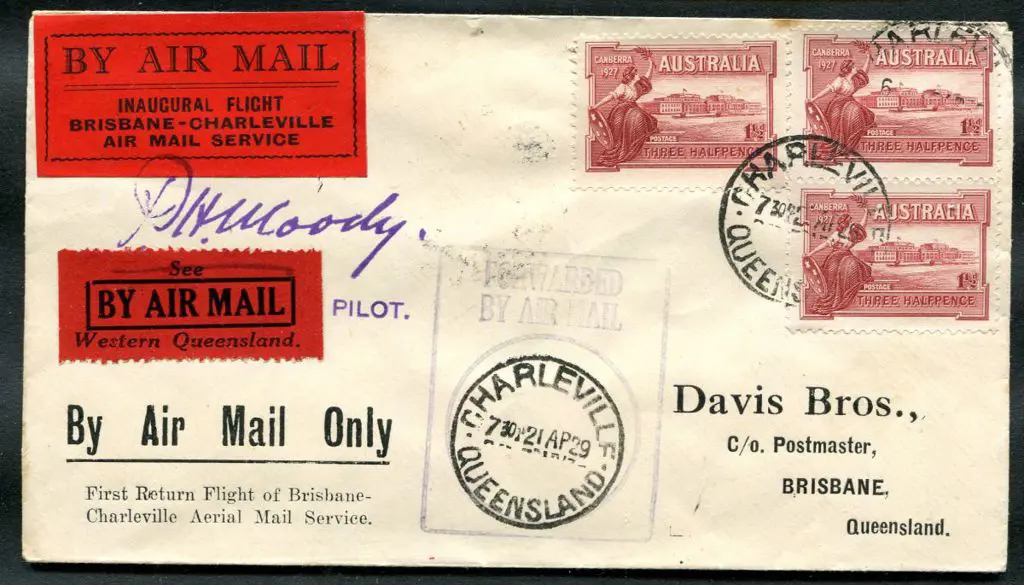 1929 (17th Apr) Charleville to Brisbane return ... Image 1++