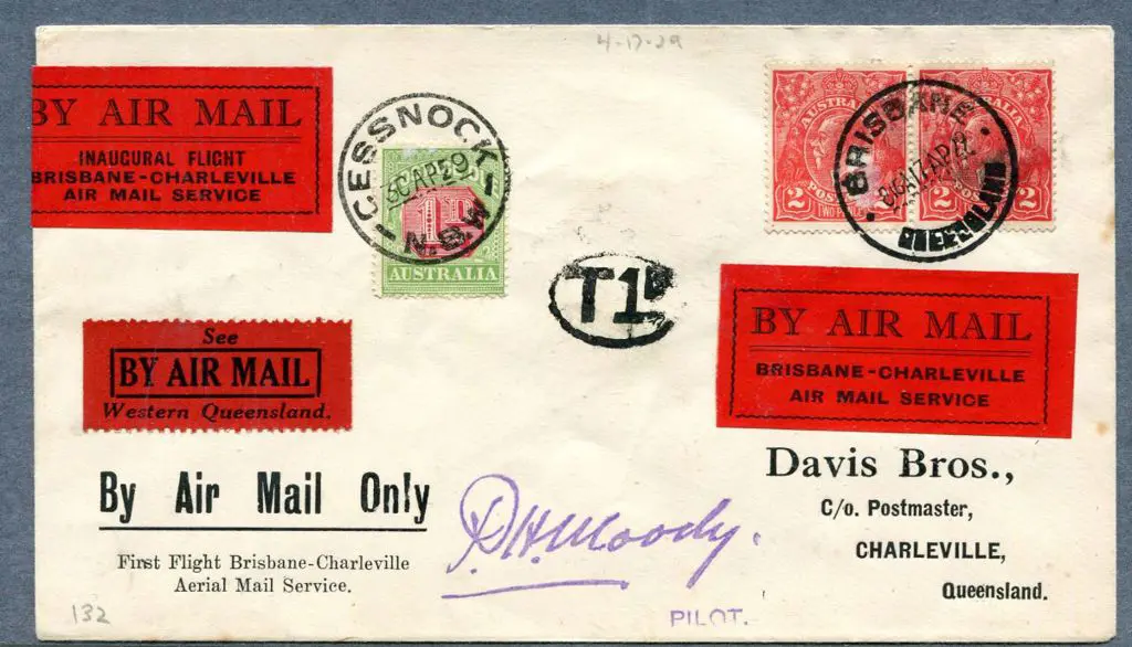 1929 (17th Apr) Brisbane to Charleville by Qantas ... Image 1++