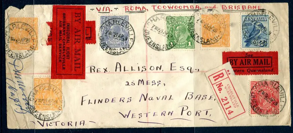 1929 (27th Apr) Brisbane & Charleville vie Roma & ... Image 1++