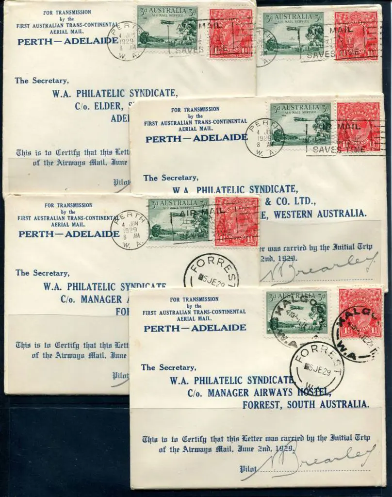 1929 (2nd June) ditto for Perth to Adelaide plus ... Image 1++