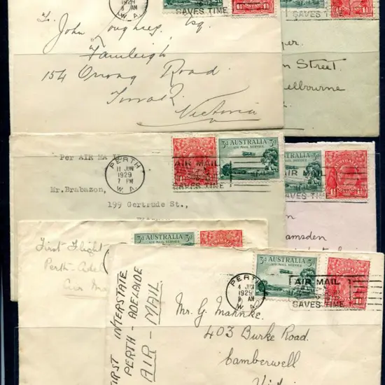 1929 (2nd June) Perth to Adelaide range of 20 ...