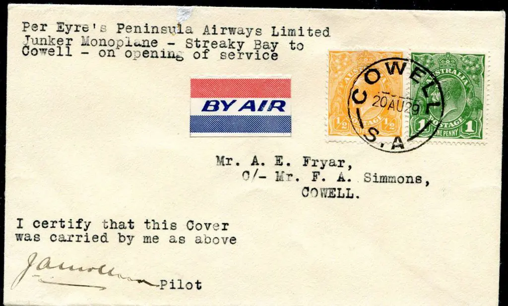 1929 (19th Aug) ditto but Streaky Bay to Cowell on ... Image 1++