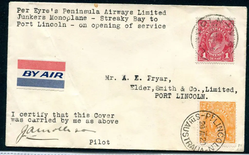1929 (19th Aug) ditto but Streaky Bay to Port ... Image 1++
