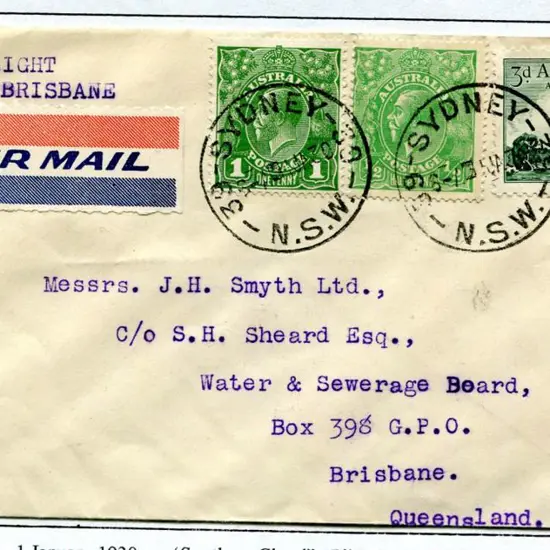 1930 (1st Jan) Sydney to Brisbane ANA flight per ...