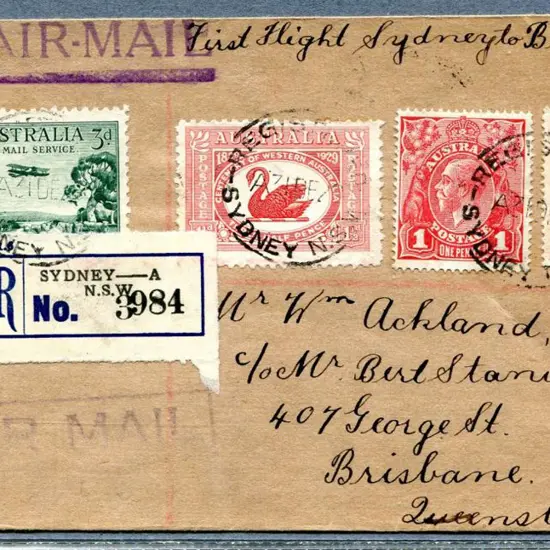 1930 (1st Jan) ditto but Registered cover bearing ...
