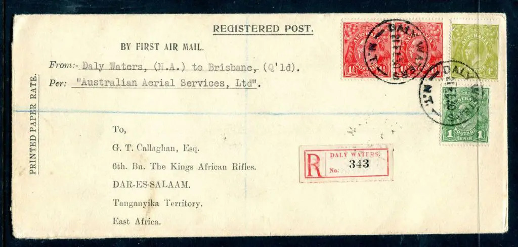 1930 (19th Feb) ditto on pre-printed Registered ... Image 1++