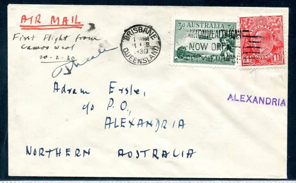 1930 (19th Feb) Camooweal to Alexandria with 1½d ... Image 1++