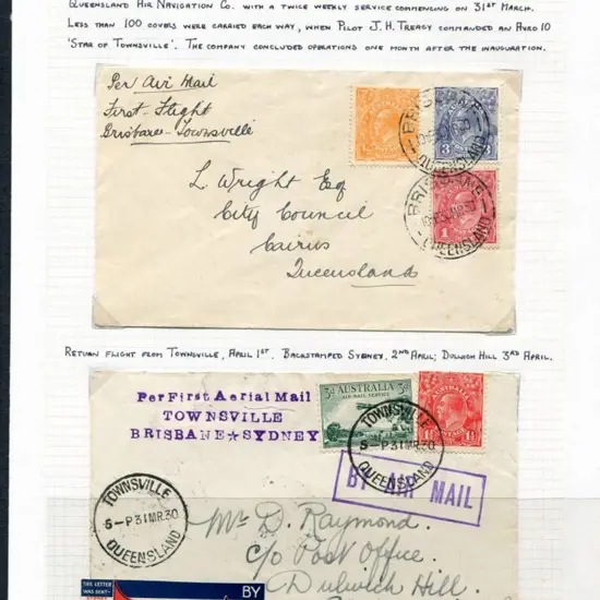 1930 (31st Mar) ditto but also return cover. ...