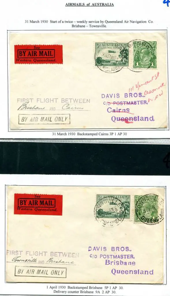 1930 (31st March) Brisbane to Cairns with red & ... Image 1++