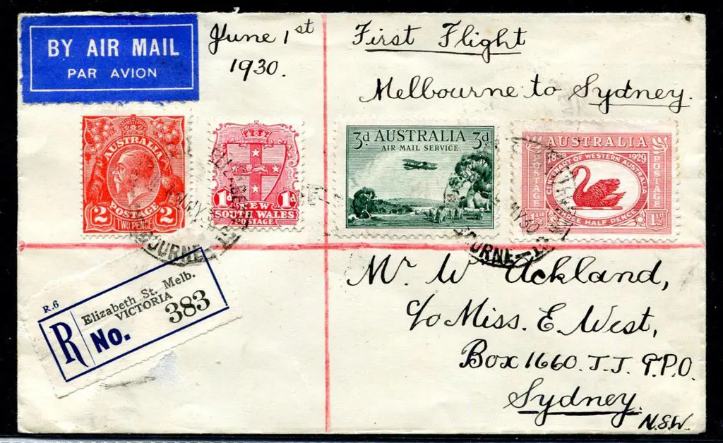 1930 (1st June) ditto but Registered with 3d ... Image 1++