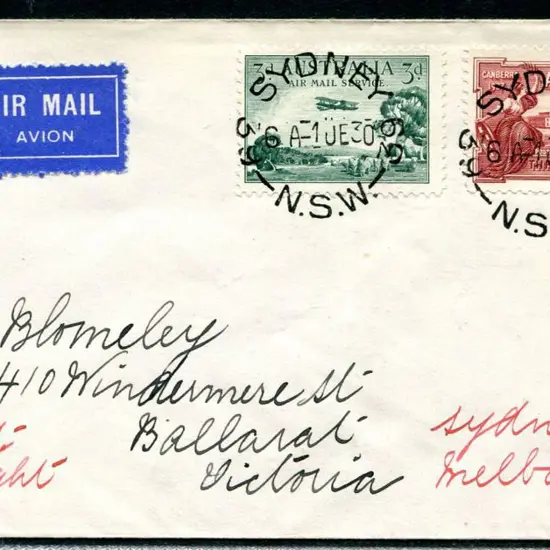 1930 (1st June) Sydney to Melbourne direct service ...