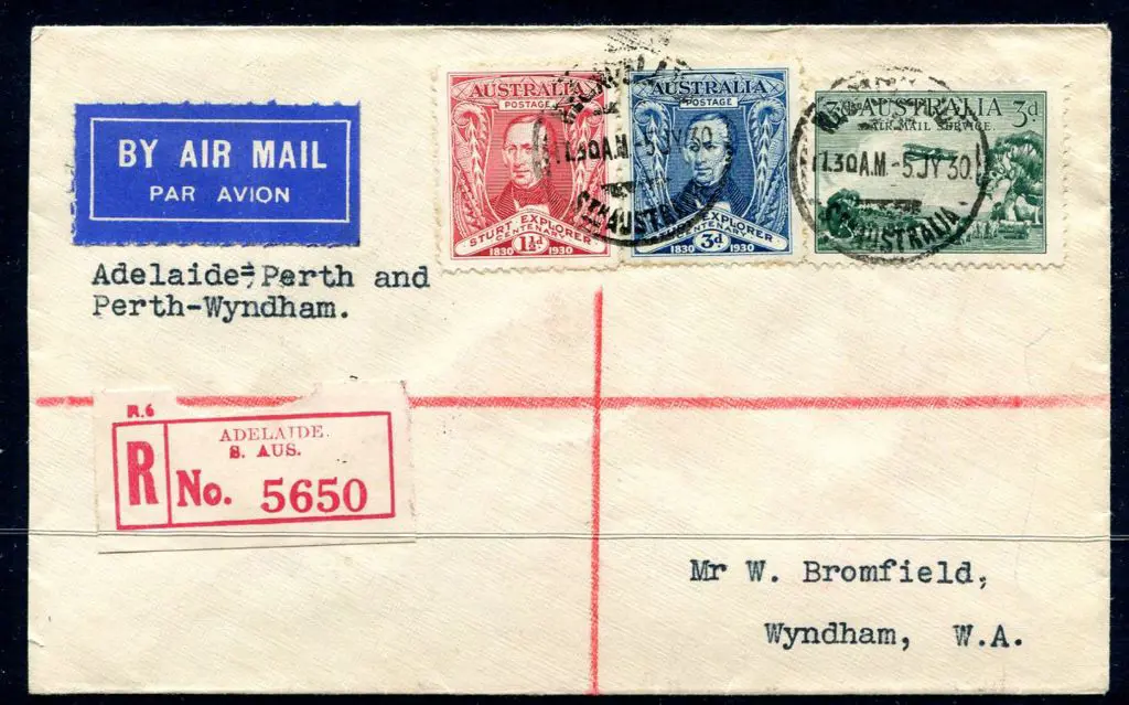 1930 (13th July) ditto but Adelaide registered ... Image 1++