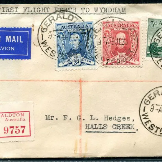 1930 (13th July) Geraldton to Hall's Creek. AAMC ...