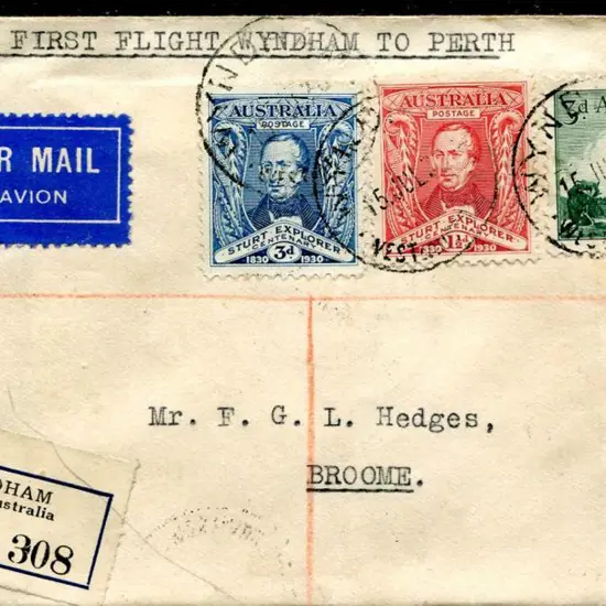 1930 (13th July) Wyndham to Broome with 17 JL 30 ...