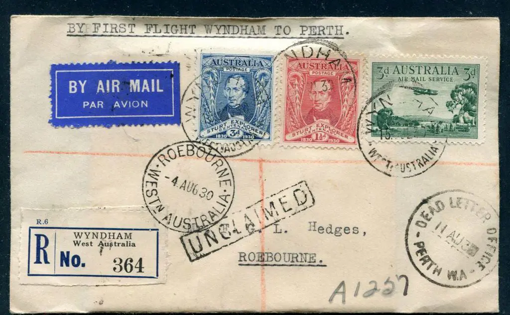 1930 (13th July) Wyndham to Roebourne with 20 JUL ... Image 1++