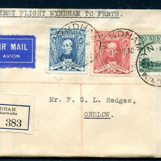 1930 (13th July) Wyndham to Onslow with 20 JY 1930 ...