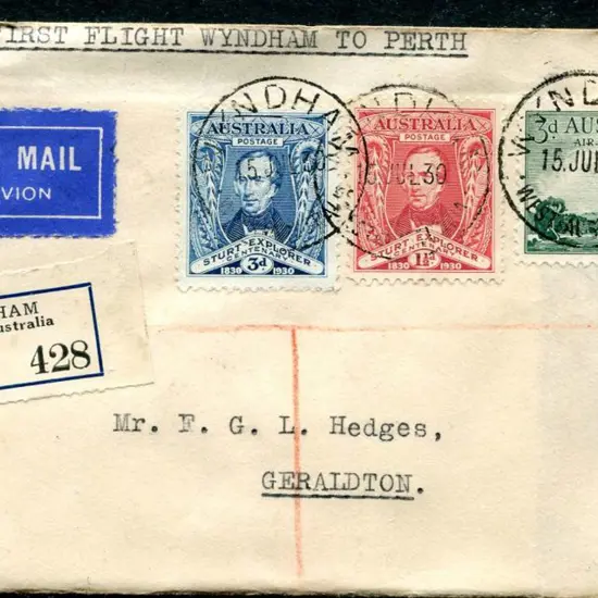 1930 (13th July) Wyndham to Geraldton with 21 JL ...