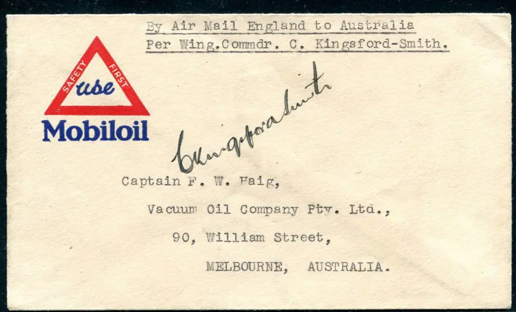 1930 (9th Oct) "By Air Mail England to Australia ... Image 1++