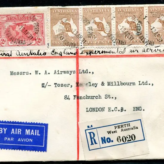 1931 (23rd Apr) ditto but 2d KS & 6d kangaroo ...