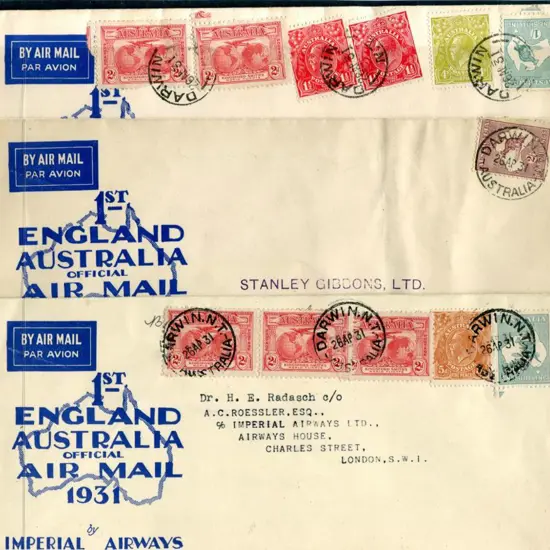 1931 (23rd Apr) ditto but 3 covers all on the ...