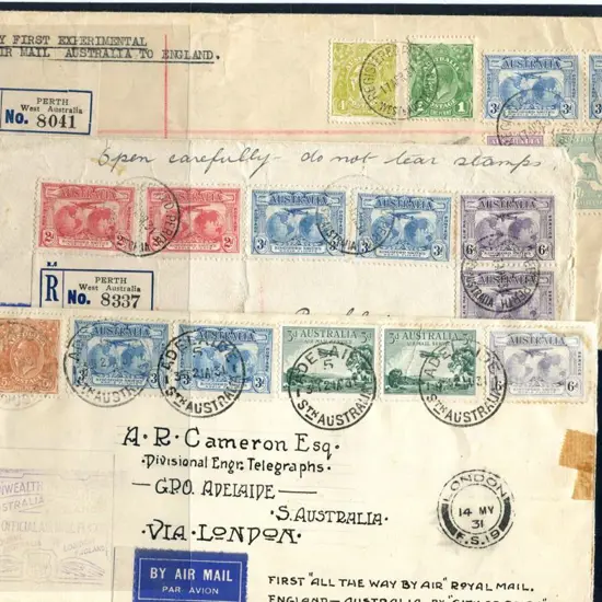 1931 (23rd Apr) ditto but with 3d KS pair & 1/- ...