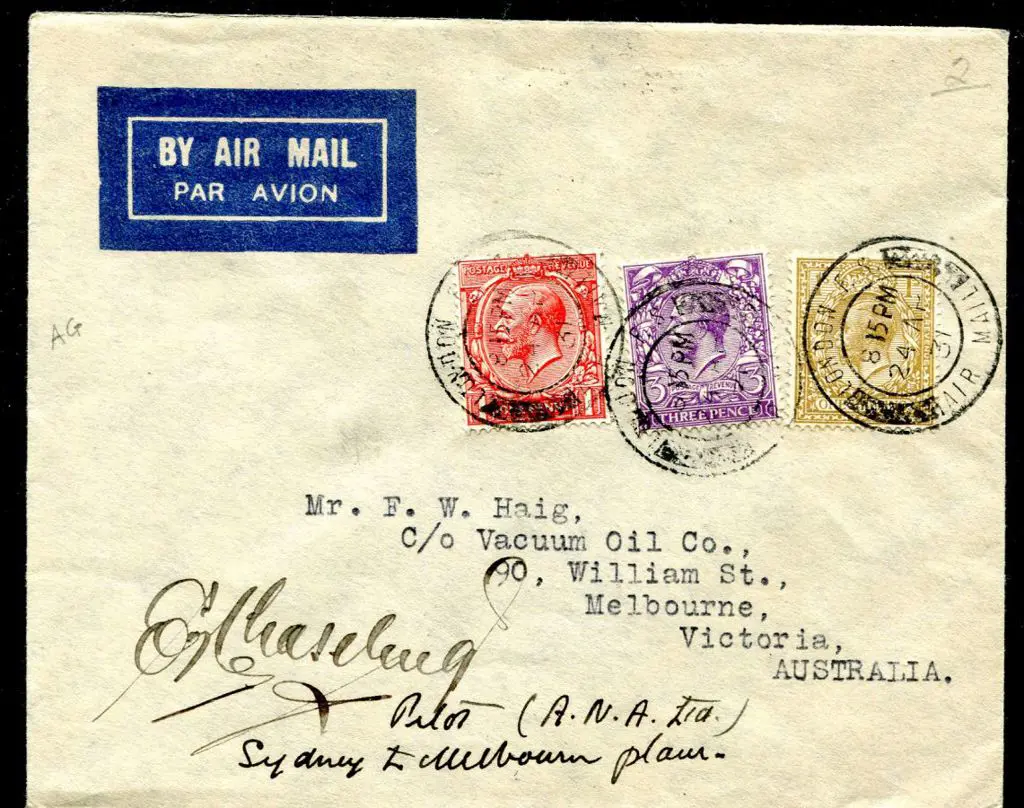 1931 (25th Apr) ditto but plain Air Mail env with ... Image 1++