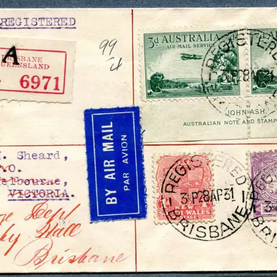 1931 (29th Apr) Brisbane to Melbourne ANA ...