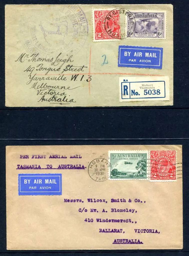 1931 (1st-2nd May) ditto with 2d KGV & 3d Airmail ... Image 1++