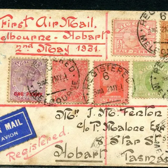 1931 (1st-2nd May) Melbourne to Hobart A.N.A. ...