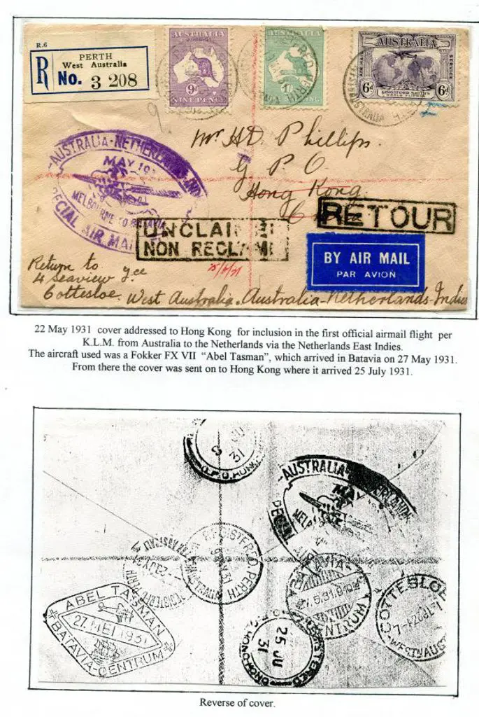 1931 (22nd May) Australia to Hong Kong leg on the ... Image 1++