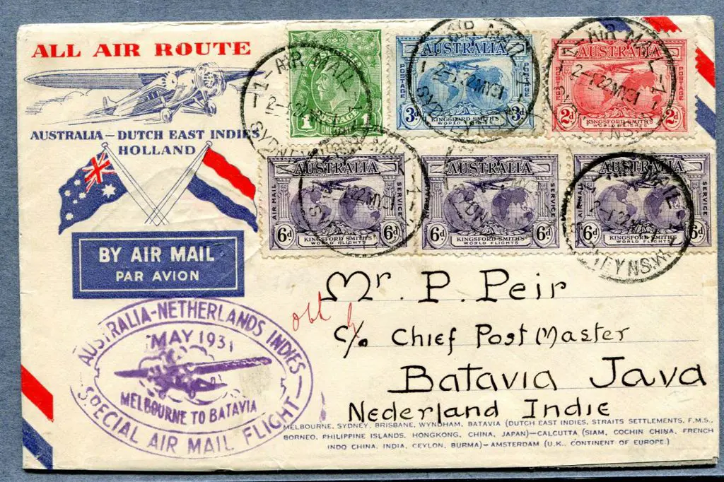 1931 (22nd May) Australia to Java leg on the KLM ... Image 1++